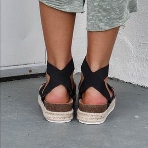 no doubt black platform espadrilles
